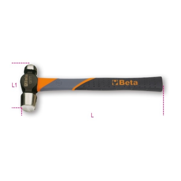 60221377T3400 BETA - Fiber Saplı Bombe Başlı Çekiç 1377T 680 - Görsel 1