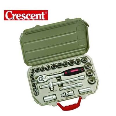 CRESCENT CTK 25EU Profesyonel Lokma Anahtar Takımı (1/2", 25 Parça, Metrik)