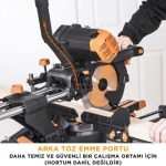 Evolution 053-0003B R255SMS-DB+ Çift Eğimli Kızaklı Bileşik Gönye Kesme Makinesi, 255mm - Görsel 10