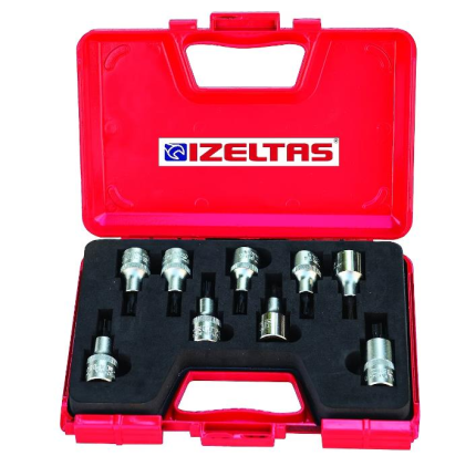 İzeltaş 1/2 Lokmalı Torx Uç Takımı(60mm,9Parça) - 1113006009