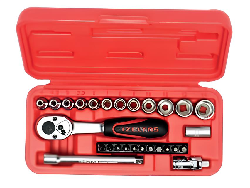 izeltas-1-4-alti-kose-lokma-anahtar-ve-bits-set-27-parca-19208 İzeltaş 1/4'' Altı Köşe Lokma Anahtar Ve Bits Set 27 Parça - 14000005132 - Görsel 1