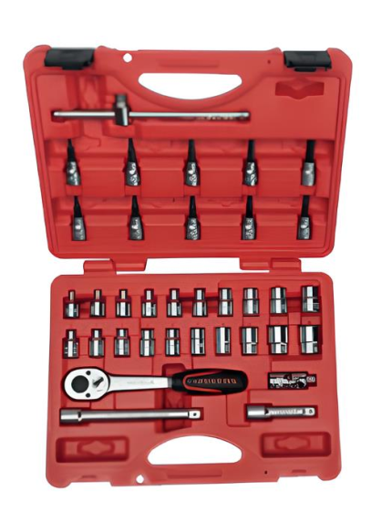 İzeltaş 3/8'' Altı Köşe Lokma Anahtar Ve Lokmalı Allen Set 35 Parça - 14000005135