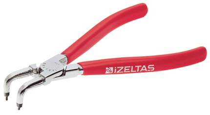 İzeltaş 3331 İç Segman Pensi Yaysız Eğri 290 mm - 3331120290