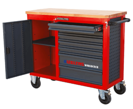 İzeltaş Takım Dolabı Ahşap Üst Tablalı Workbench (7 Çekmeceli) - 8247321007