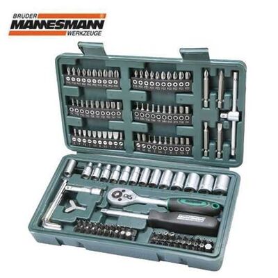 Mannesmann 29166 Lokma Anahtar Bits Uç Seti (130 Parça, 6.3 mm - 1/4")