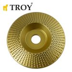 TROY 25076 Avuç Taşlama için Ahşap Aşındırıcı Törpü Diski, Trapezoidal, 125mm