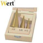 WERT 3500 Kademeli Sac Delme Seti (3 Parça)