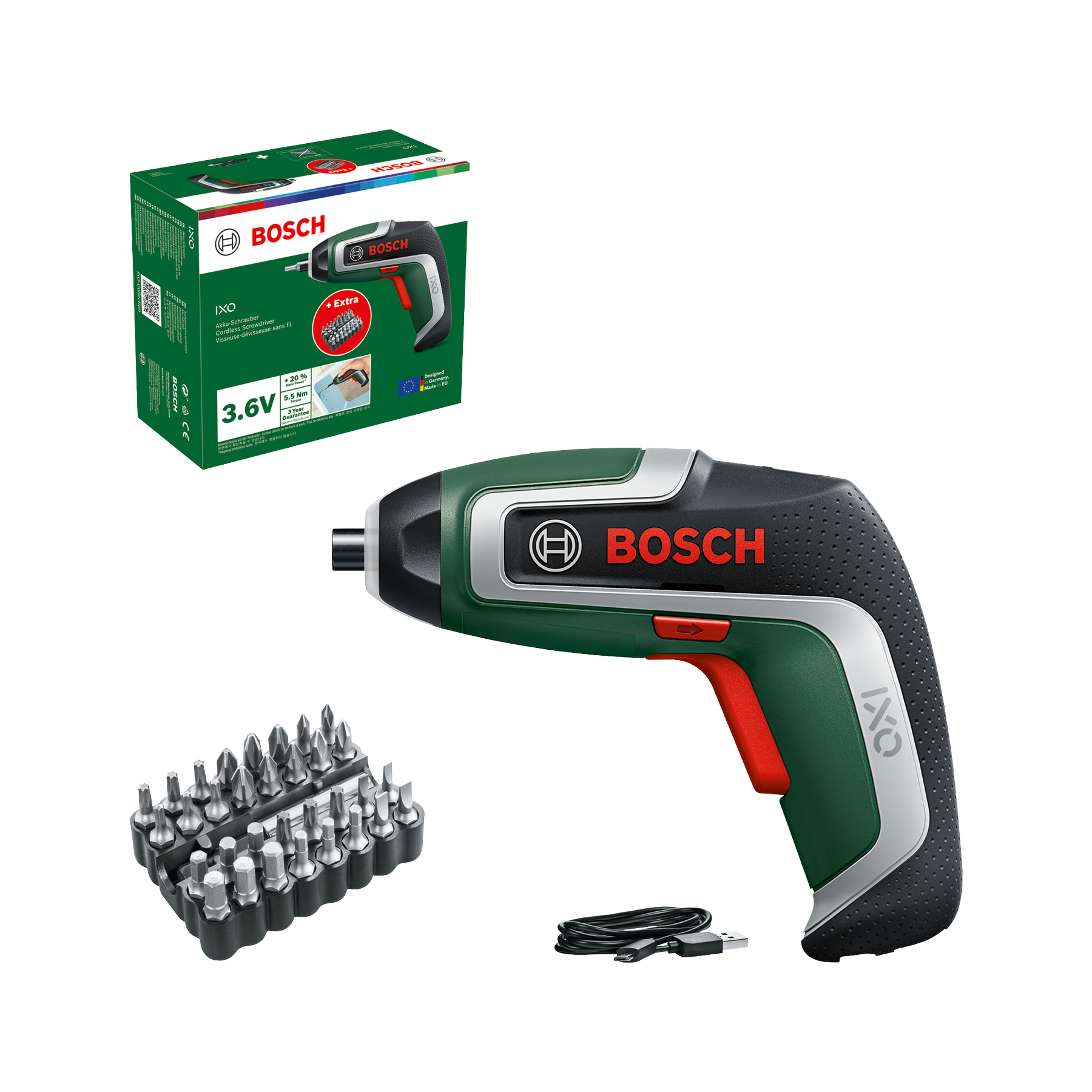 06039e000b-ixo7bit-set-fcp-2000x2000px-14 Bosch Ixo 7 - Uç Seti (32 Parça Uç Seti + Manyetik Uç Uzatma, Karton Kutu) 90 - Görsel 1