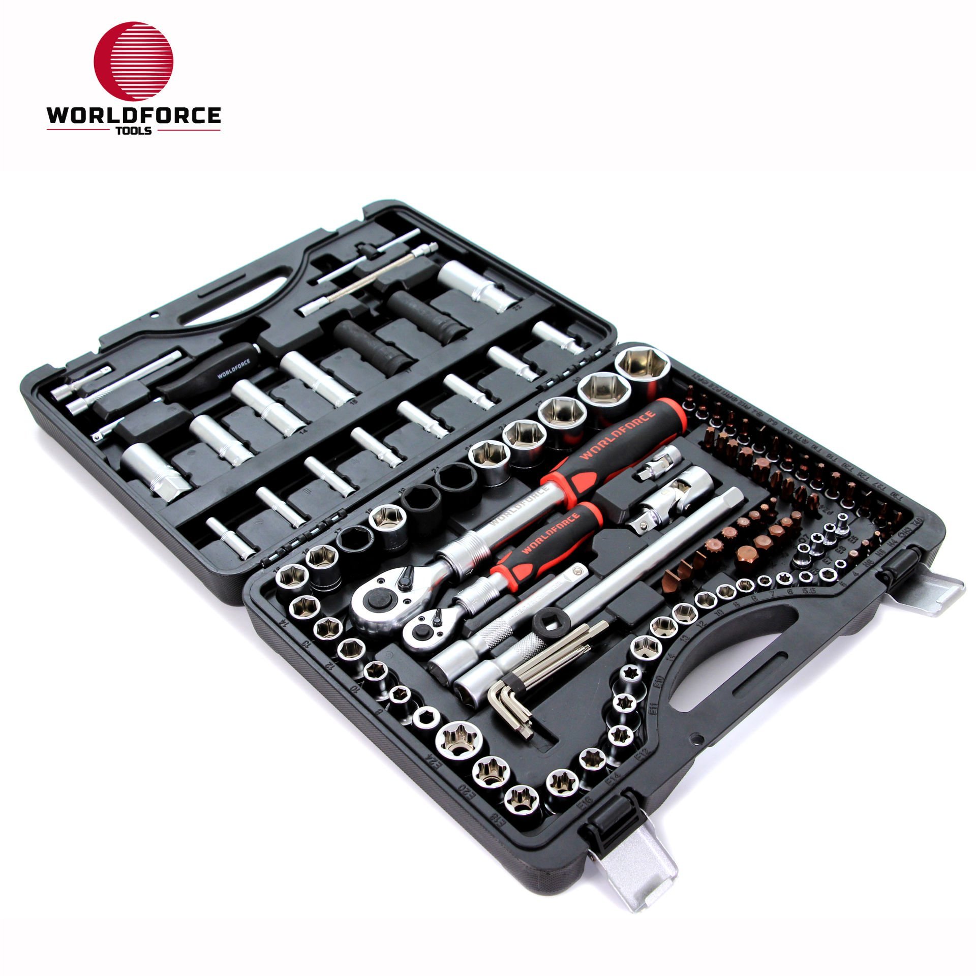 1 World Force - Lokma Takımı 114 Parça S-Ultra 1/4''-1/2'' Uzatmalı Cırcır - Görsel 1
