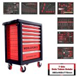 World Force - Dolu Takım Arabası 240 Parça (7 Çekmeceli)