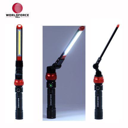World Force - Katlanabilir Şarjlı El Lambası 360° COB Ledli 350 Lm (2200 mAh)