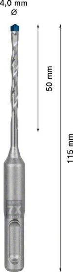 Bosch Kırıcı Delici Uç SDS-Plus-7X Expert 4x115 mm (1 Adet) - 2608900057 - Görsel 3