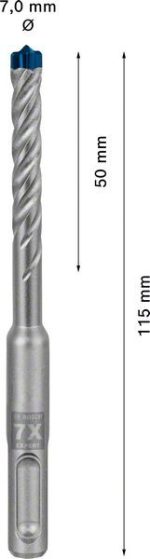 Bosch Kırıcı Delici Uç SDS-Plus-7X Expert 7x115 mm (1 Adet) - 2608900083 - Görsel 3