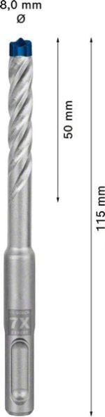 Bosch Kırıcı Delici Uç SDS-Plus-7X Expert 8x115 mm (1 Adet) - 2608900087 - Görsel 3