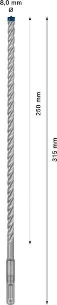 Bosch Kırıcı Delici Uç SDS-Plus-7X Expert 8x315 mm (1 Adet) - 2608900091 - Görsel 3