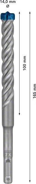Bosch Kırıcı Delici Uç SDS-Plus-7X Expert 14x165 mm (1 Adet) - 2608900119 - Görsel 3