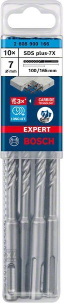 Bosch Kırıcı Delici Uç SDS-Plus-7X Expert 7x165 mm (10 Adet) - 2608900166 - Görsel 2