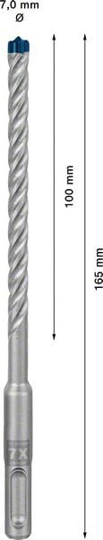 Bosch Kırıcı Delici Uç SDS-Plus-7X Expert 7x165 mm (10 Adet) - 2608900166 - Görsel 3