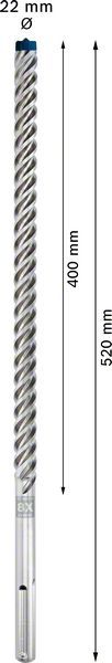 Bosch Kırıcı Delici Uç SDS-Max-8X Expert 22x520 mm (1 Adet) - 2608900234 - Görsel 4