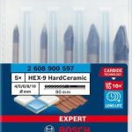 Bosch Seramik Matkap Ucu Expert HEX-9 HardCeramic Set (5 Parça) (4/5/6/8/10 mm) - 2608900597
