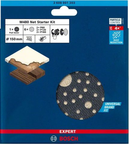 Bosch Ağ Zımpara Expert M480 Set Ø150 mm (7 Parça) - 2608901203 - Görsel 3