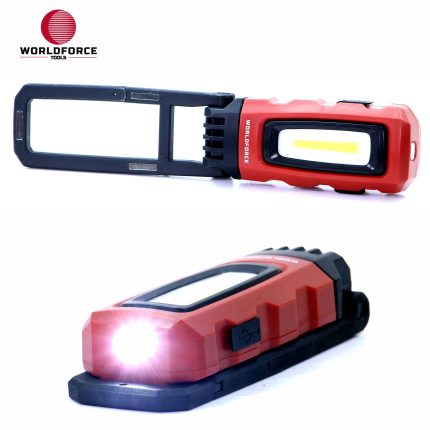 World Force - Katlanır Şarjlı El Lambası COB Ledli 800 Lm (2600 mAh)