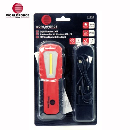 World Force - Sarjlı El Lambası COB Ledli 240 Lm