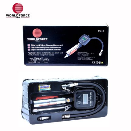 World Force - Dijital Lastik Şişirme Tabancası Manometreli 0-14 Bar