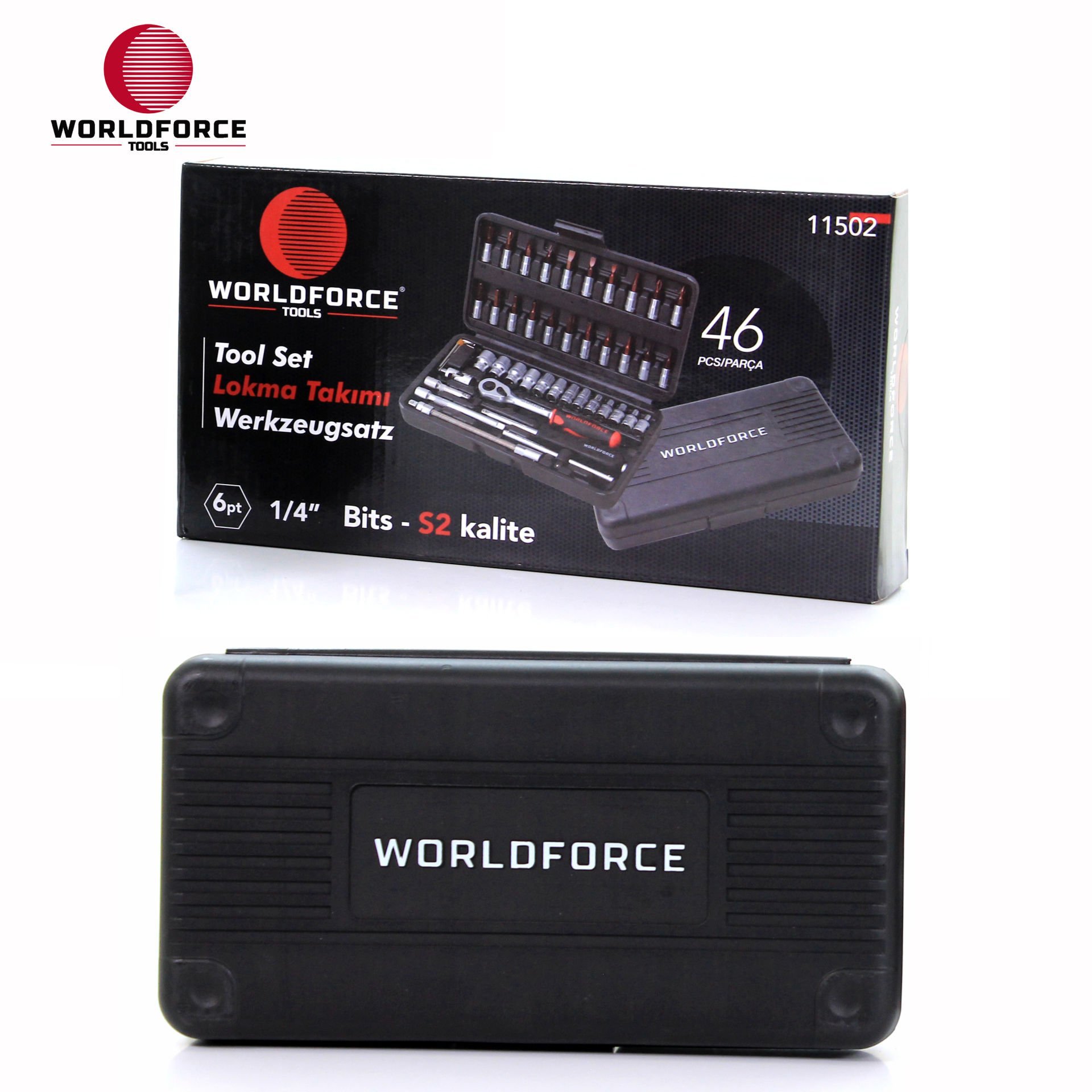 3 World Force - Lokma Takımı 46 Parça S-Ultra 1/4'' - Görsel 1