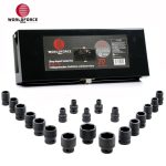 World Force - Lokma Seti 20 parça 1/2'' 6 Köşe (8- 24, 27, 30, 32mm) Metal Kutu