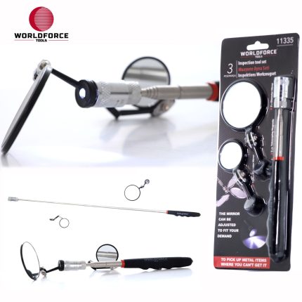 World Force - Muayene Ayna Seti 3'lü (2x Ayna + LED Manyetik Çubuk)