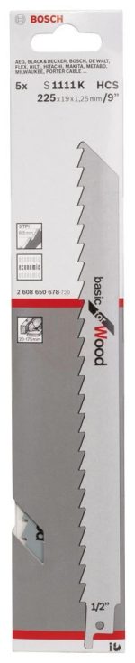 Bosch Panter Testere Bıçağı Basic For Wood S 1111 K 225 mm (5 Adet) - 2608650678 - Görsel 2