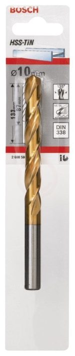 Bosch Metal Matkap Ucu HSS-TiN (DIN 338) Titanyum 10,0x133 mm (1 Adet) - 2608596751 - Görsel 2