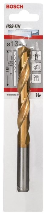 Bosch Metal Matkap Ucu HSS-TiN (DIN 338) Titanyum 13,0x151 mm (1 Adet) - 2608596781 - Görsel 2