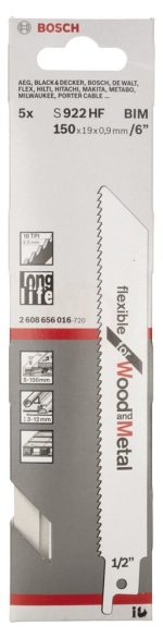 Bosch Panter Testere Bıçağı Flexible For Wood And Metal S 922 HF 150 mm (5 Adet) - 2608656016 - Görsel 2