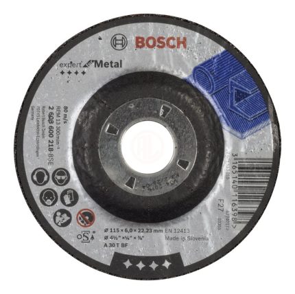 Bosch Metal Taşlama Diski Expert For Metal Bombeli 115x22,23x6,0 mm (A 30 T BF) - 2608600218