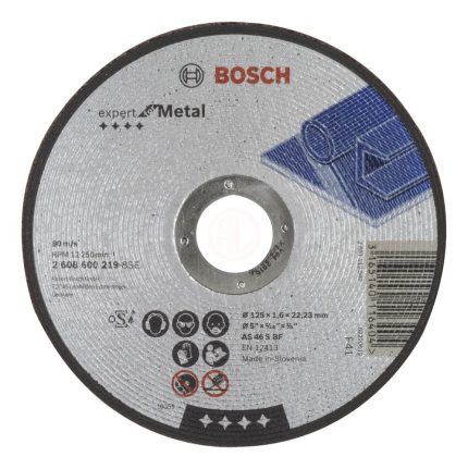 Bosch Metal Kesme Diski Expert For Metal Düz 125x22,23x1,6 mm (AS 46 S BF) - 2608600219