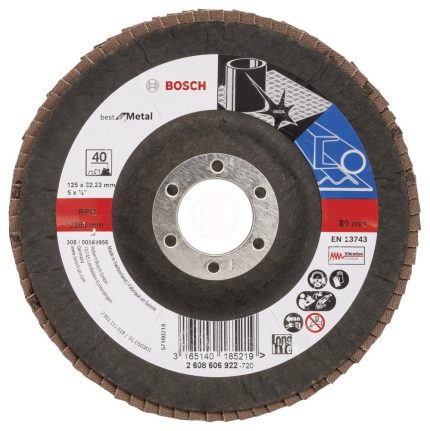 Bosch Zirkon-Alox Flap Zımpara Diski X571 Best For Metal 125x22,23 mm 40 Kum - 2608606922