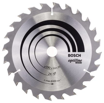 Bosch Daire Testere Bıçağı Optiline Wood 190x20/16 mm 24 Diş - 2608640612