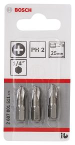Bosch Vidalama Ucu Extra Hard PH2x25 mm (3 Adet) - 2607001511 - Görsel 2