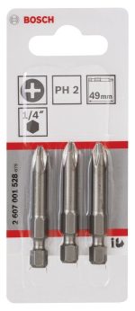 Bosch Vidalama Ucu Extra Hard PH2x49 mm (3 Adet) - 2607001528 - Görsel 3