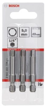 Bosch Vidalama Ucu Extra Hard HEX5x49 mm (3 Adet) - 2607001734 - Görsel 2