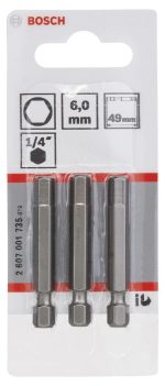 Bosch Vidalama Ucu Extra Hard HEX6x49 mm (3 Adet) - 2607001735 - Görsel 2