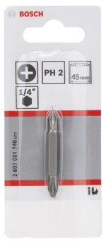 Bosch Vidalama Ucu Çift Taraflı Extra Hard PH2-PH2x45 mm (1 Adet) - 2607001740 - Görsel 2