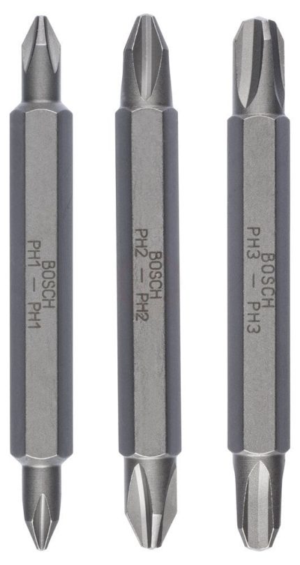 Bosch Vidalama Ucu Çift Taraflı Extra Hard Set PH11/22/33x60 mm (3 Parça) - 2607001748