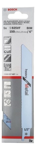Bosch Panter Testere Bıçağı Heavy For Metal S 925 VF 150 mm (5 Adet) - 2608657407 - Görsel 2