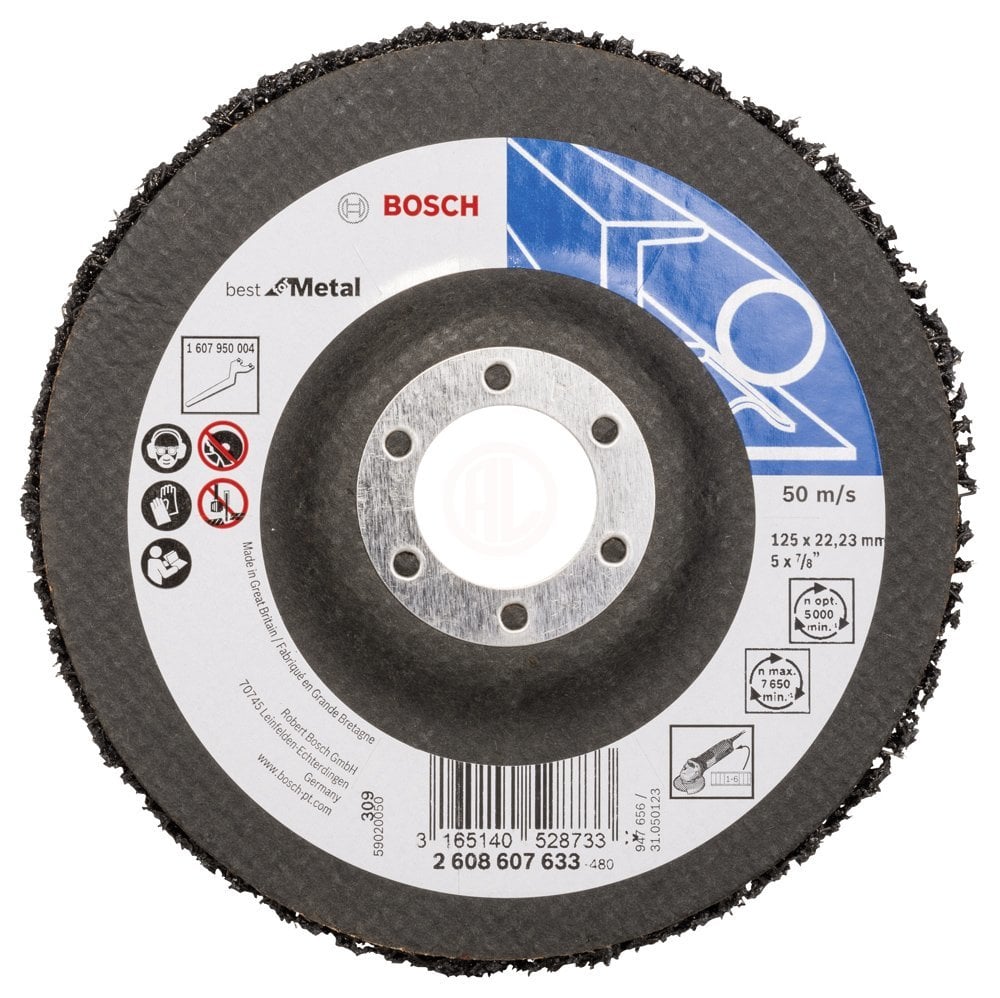 3165140528733-main Bosch Metal Taşlama Keçe Zımpara Diski Best For Metal 125x22,23 mm Siyah - 2608607633 - Görsel 1
