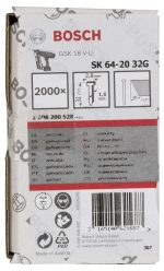 Bosch Gsk 18 V-Li İçin Galvaniz Başsız Çivi 32 Mm 2000 L  Li - 2608200528