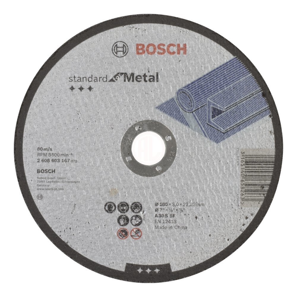 3165140658263-main Bosch Kesme Diski Standard For Metal Düz 180x22,23x3,0 mm (A 30 S BF) - 2608603167 - Görsel 1