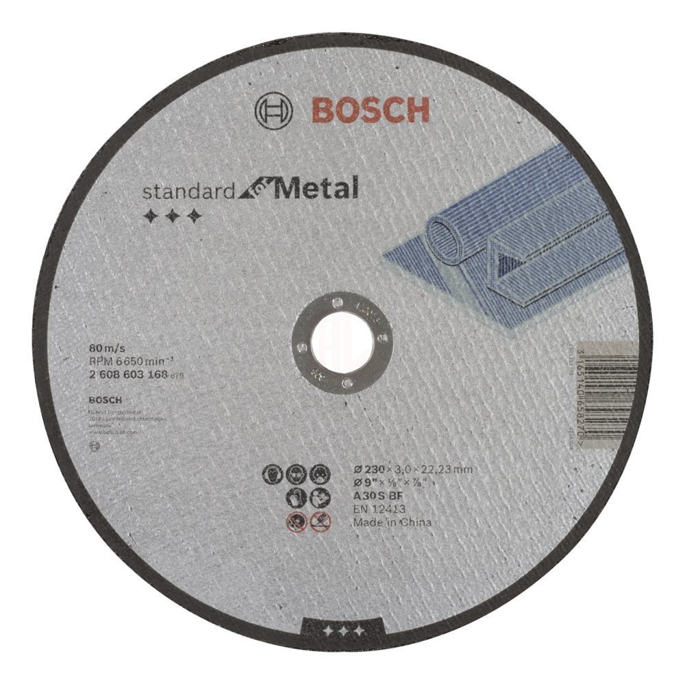 3165140658270-main Bosch Kesme Diski Standard For Metal Düz 230x22,23x3,0 mm (A 30 S BF) - 2608603168 - Görsel 1